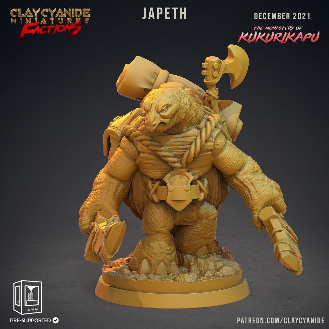 3D Printed Clay Cyanide Kukurikapu Monastery of Turtle-folk Factions Ragnarok D&D