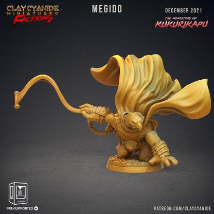 3D Printed Clay Cyanide Kukurikapu Monastery of Turtle-folk Factions Ragnarok D&D
