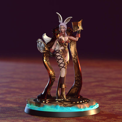 3D Printed Clay Cyanide Lunar Cottontails Factions Ragnarok D&D