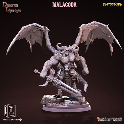 3D Printed Clay Cyanide Malacoda Dante's Inferno 28mm-32mm Ragnarok D&D