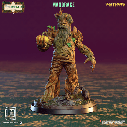 3D Printed Clay Cyanide Mandrakes Ethiopian Mythos 28 32 mm D&D