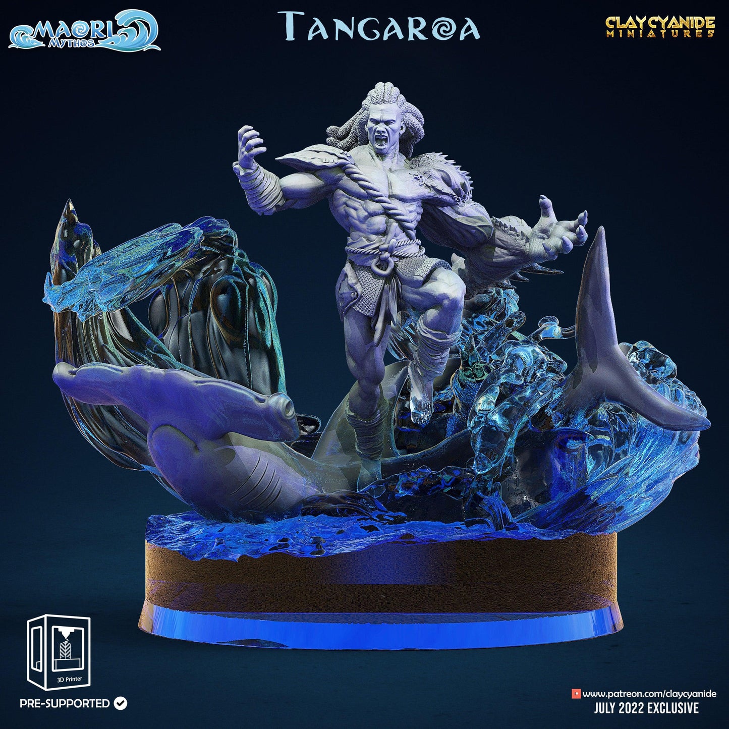 3D Printed Clay Cyanide Maori Mythos Set Ragnarok D&D