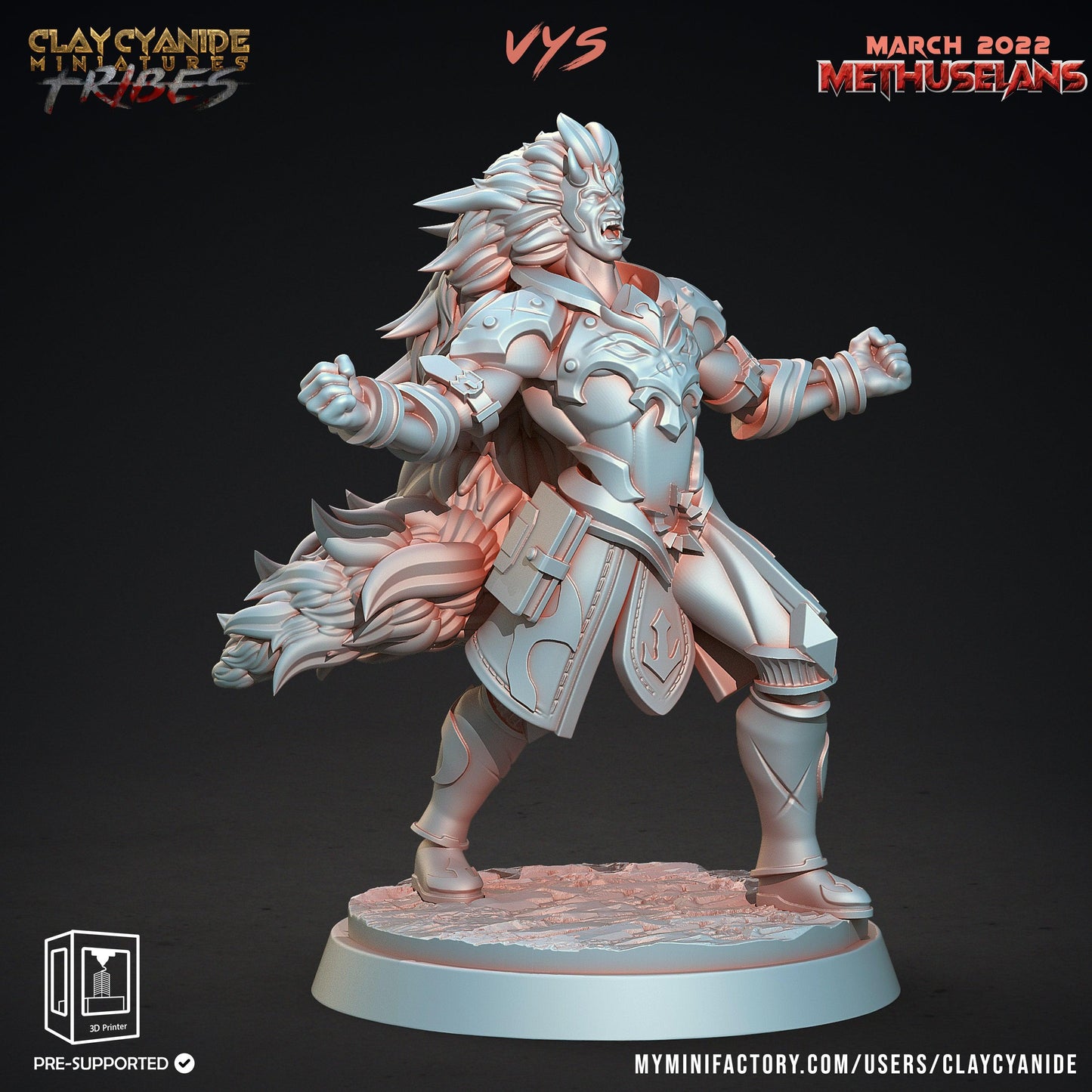 3D Printed Clay Cyanide Methuselans Vampires Tribes Factions Ragnarok D&D