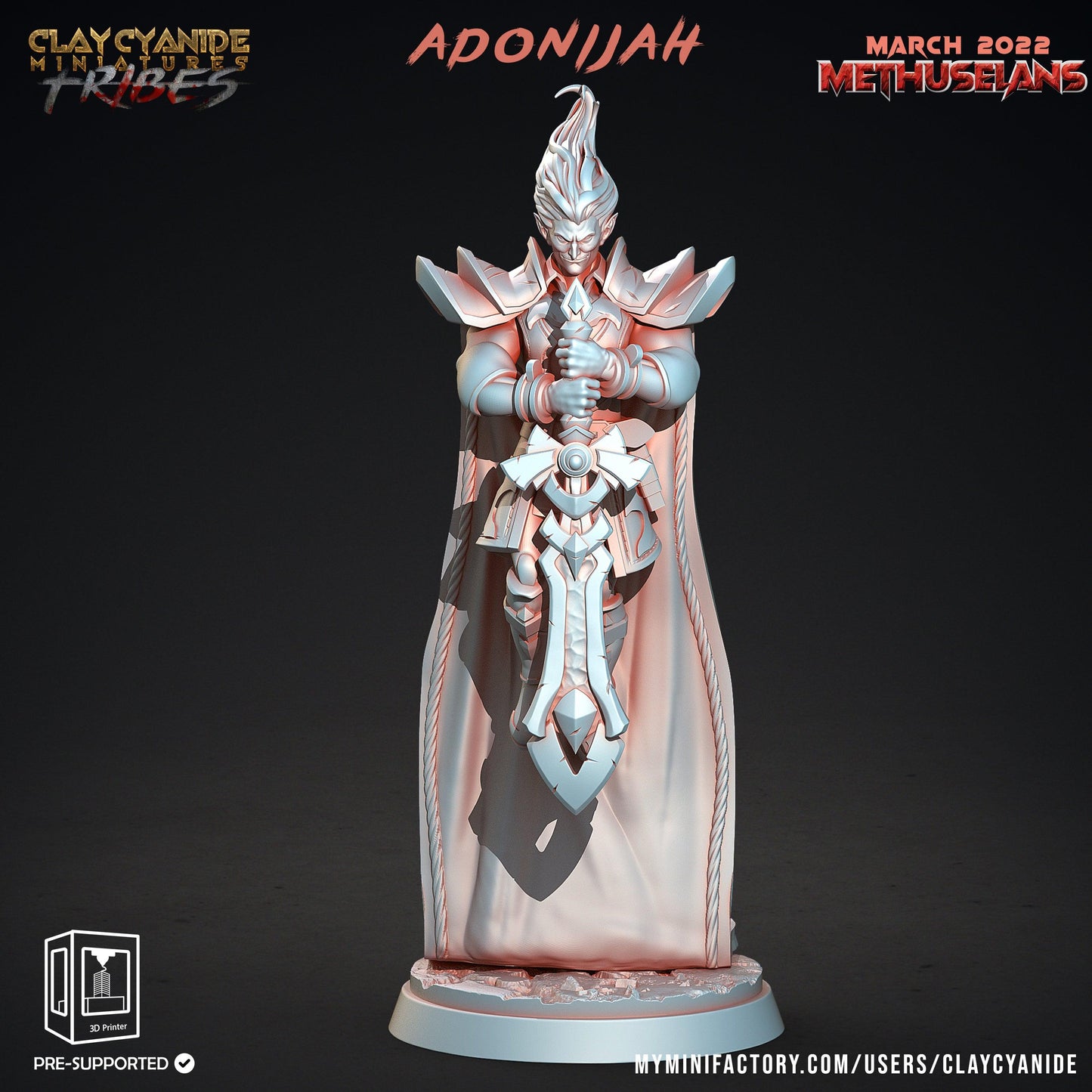 3D Printed Clay Cyanide Methuselans Vampires Tribes Factions Ragnarok D&D