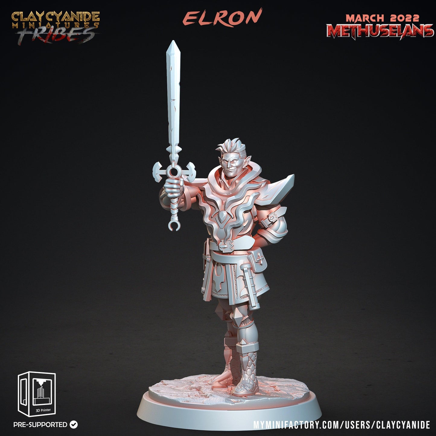 3D Printed Clay Cyanide Methuselans Vampires Tribes Factions Ragnarok D&D