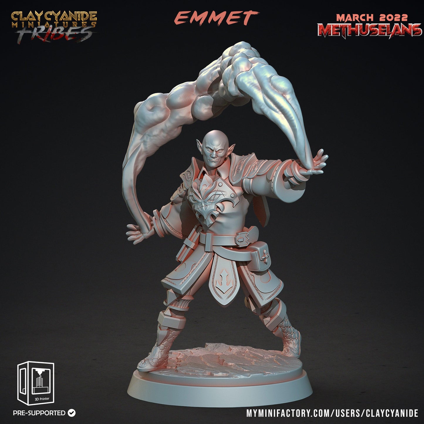 3D Printed Clay Cyanide Methuselans Vampires Tribes Factions Ragnarok D&D