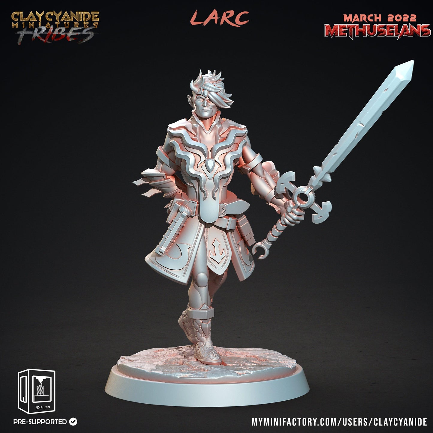 3D Printed Clay Cyanide Methuselans Vampires Tribes Factions Ragnarok D&D