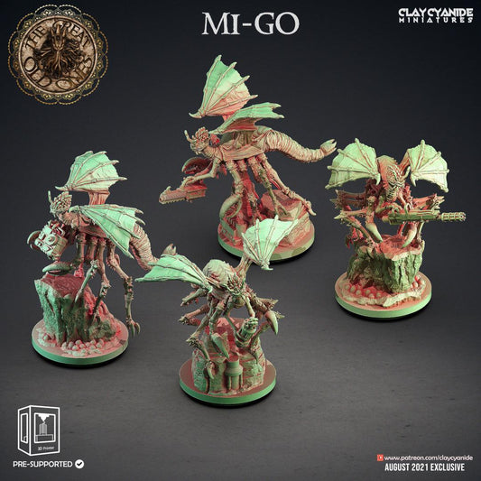 3D Printed Clay Cyanide Mi-go Great Old Gods Ragnarok D&D