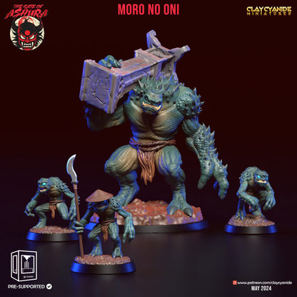 3D Printed Clay Cyanide Moro no Oni Set The Gate of Ashura 28 32 mm D&D