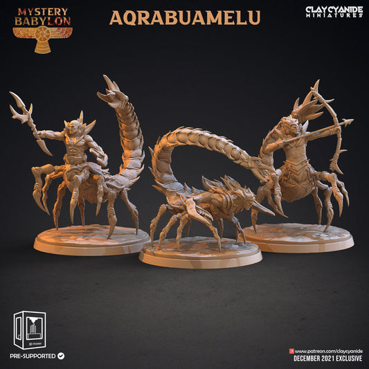 3D Printed Clay Cyanide Mystery Babylon - Aqrabuamelu 28mm 32mm D&D