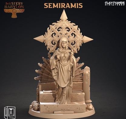 3D Printed Clay Cyanide Mystery Babylon - Semiramis 28mm 32mm D&D