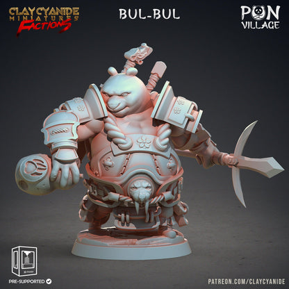 3D Printed Clay Cyanide Pon Village Pandas Tribes Factions Ragnarok D&D