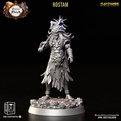3D Printed Clay Cyanide Rostam Kingdom of Persia 28 32 mm D&D