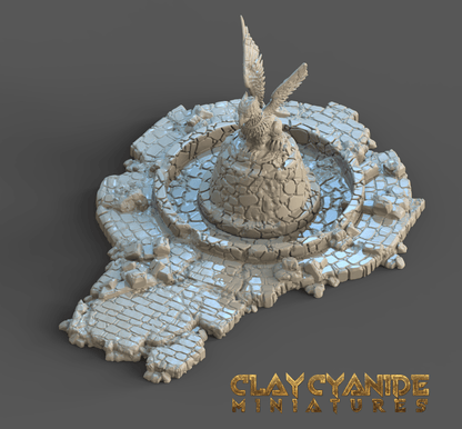 3D Printed Clay Cyanide Ruins Set 28mm-32mm Ragnarok D&D