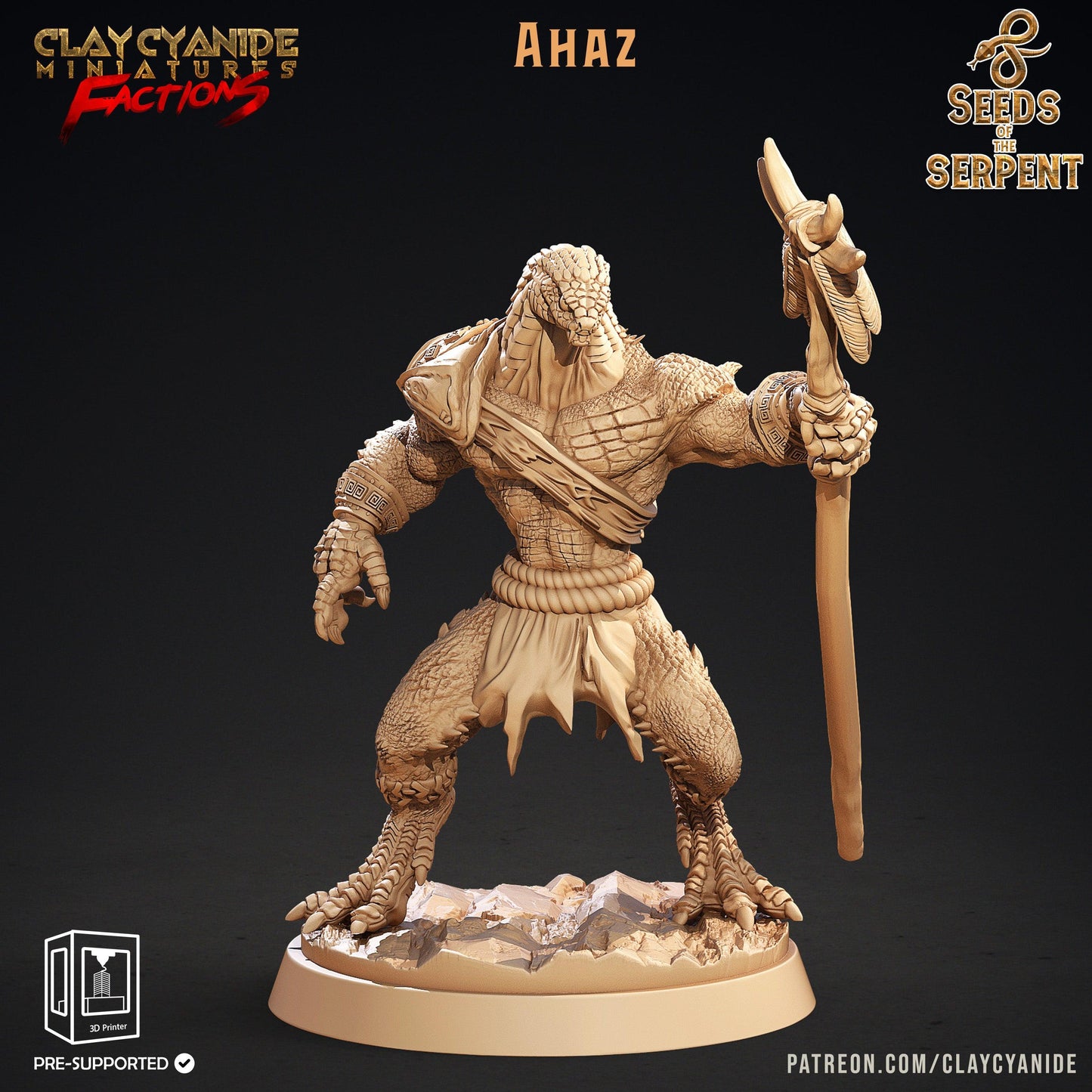 3D Printed Clay Cyanide Seeds of the Serpent Factions Tribes Wargrounds Ragnarok D&D