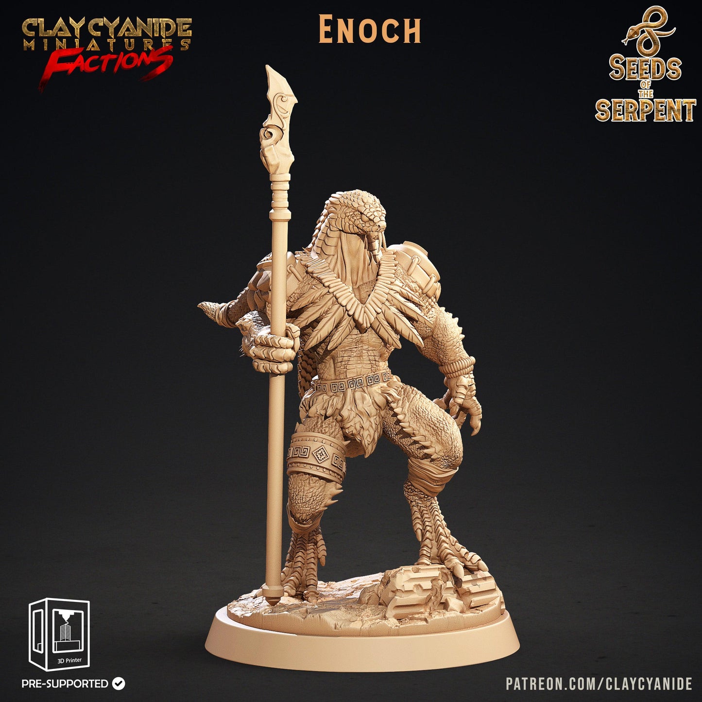 3D Printed Clay Cyanide Seeds of the Serpent Factions Tribes Wargrounds Ragnarok D&D