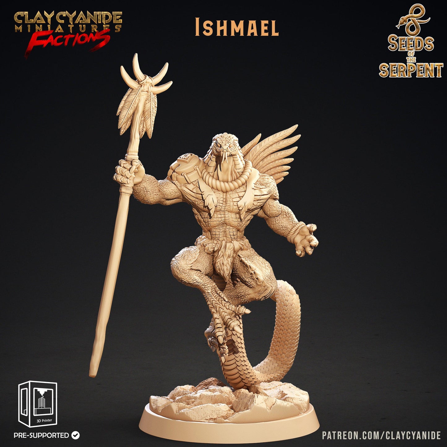3D Printed Clay Cyanide Seeds of the Serpent Factions Tribes Wargrounds Ragnarok D&D