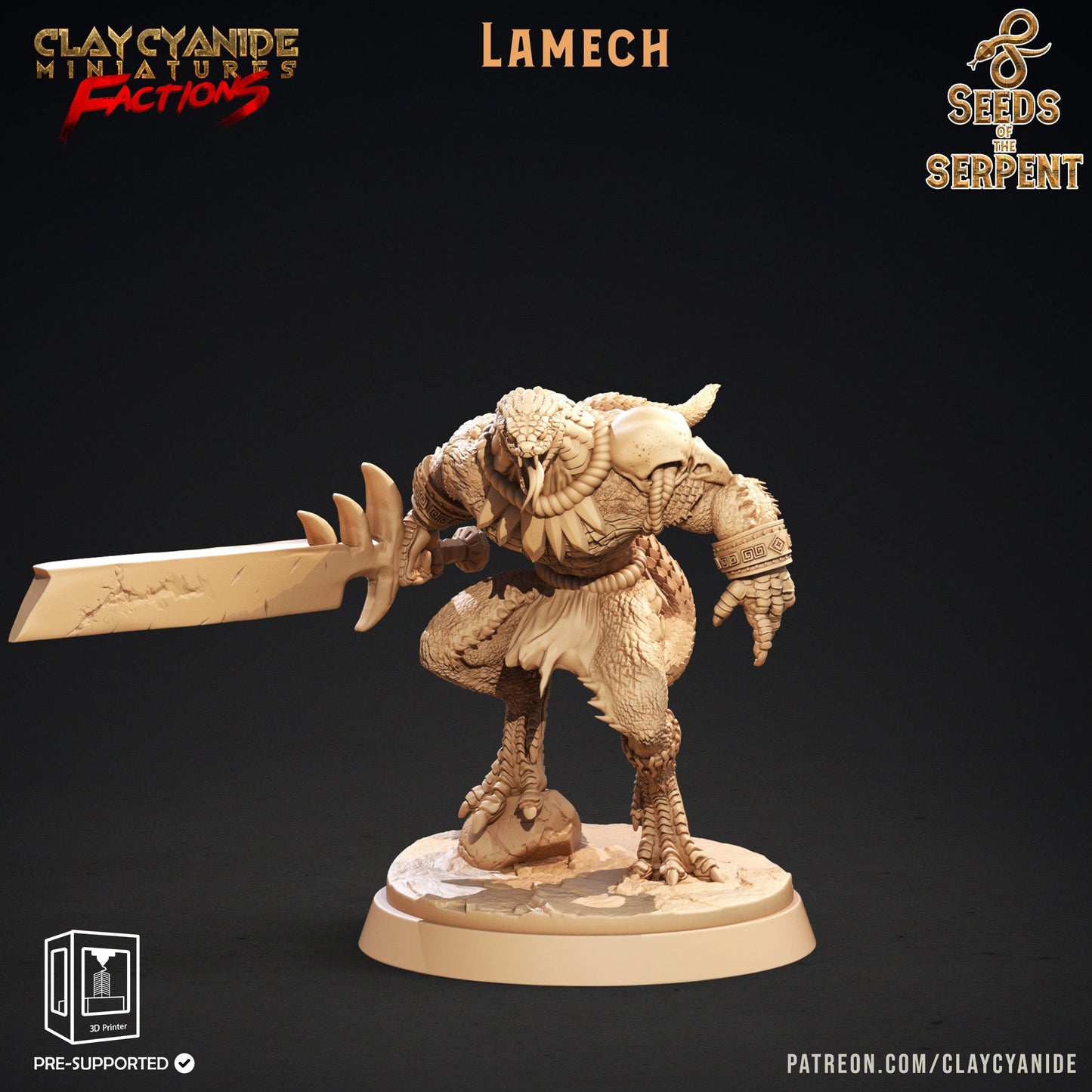 3D Printed Clay Cyanide Seeds of the Serpent Factions Tribes Wargrounds Ragnarok D&D