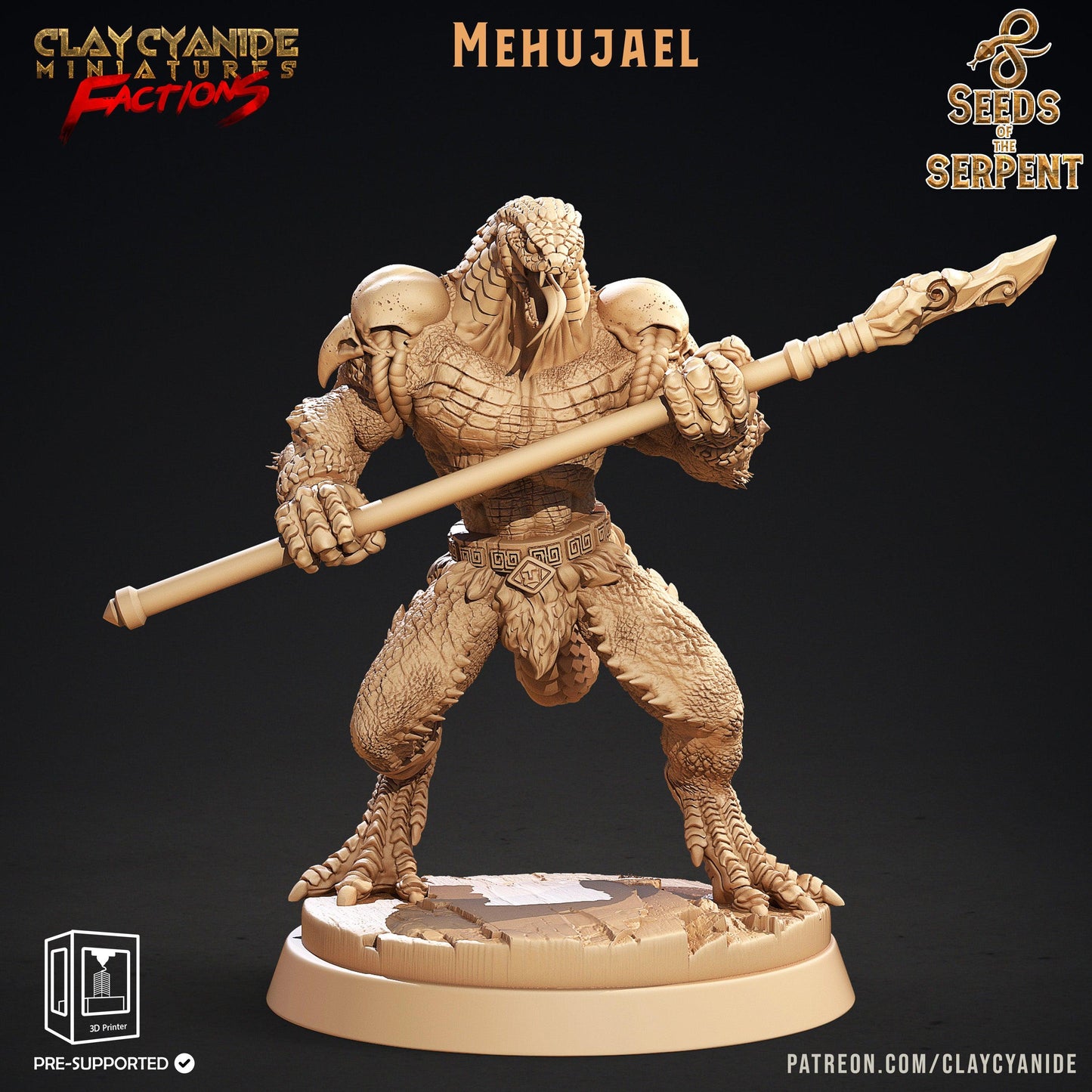 3D Printed Clay Cyanide Seeds of the Serpent Factions Tribes Wargrounds Ragnarok D&D