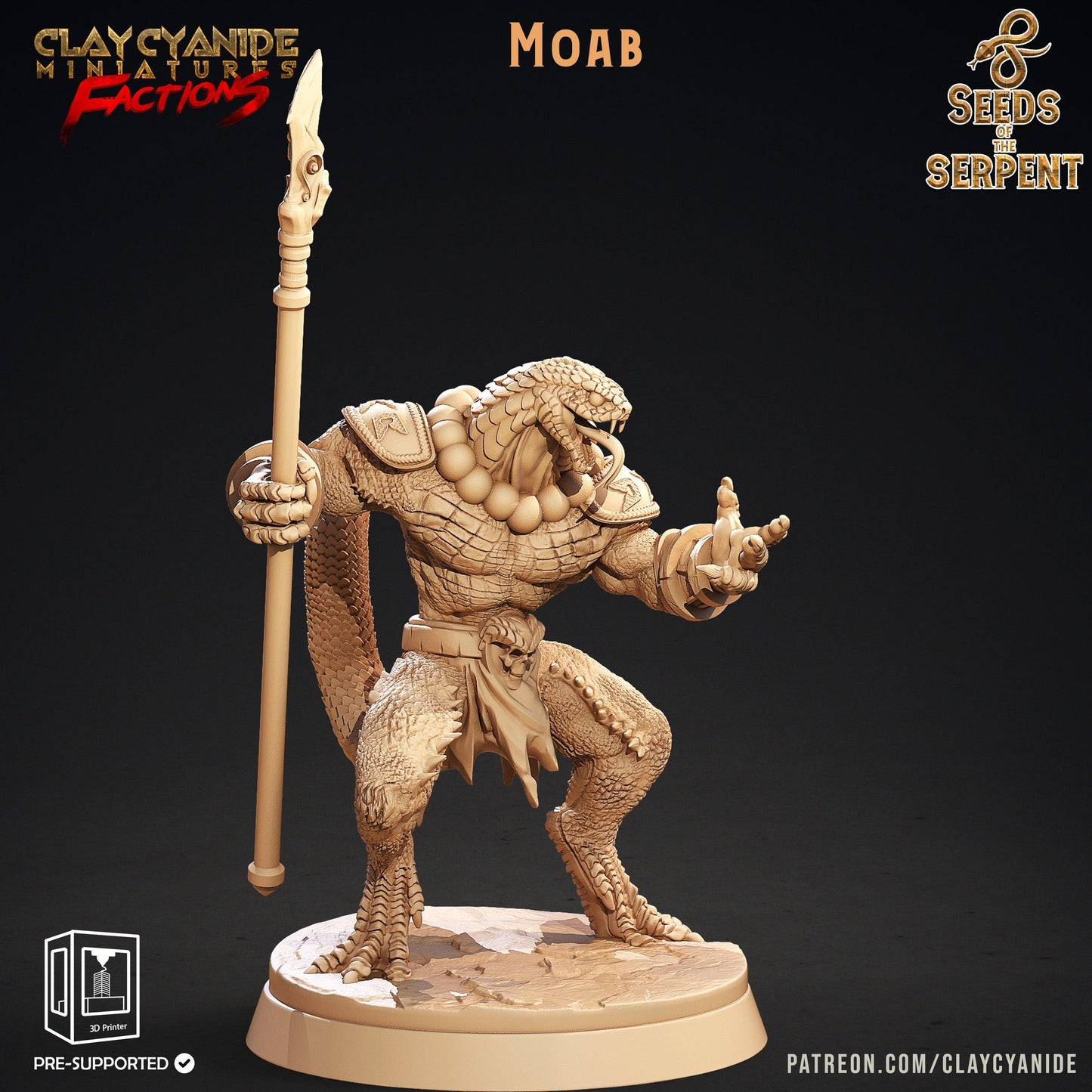 3D Printed Clay Cyanide Seeds of the Serpent Factions Tribes Wargrounds Ragnarok D&D