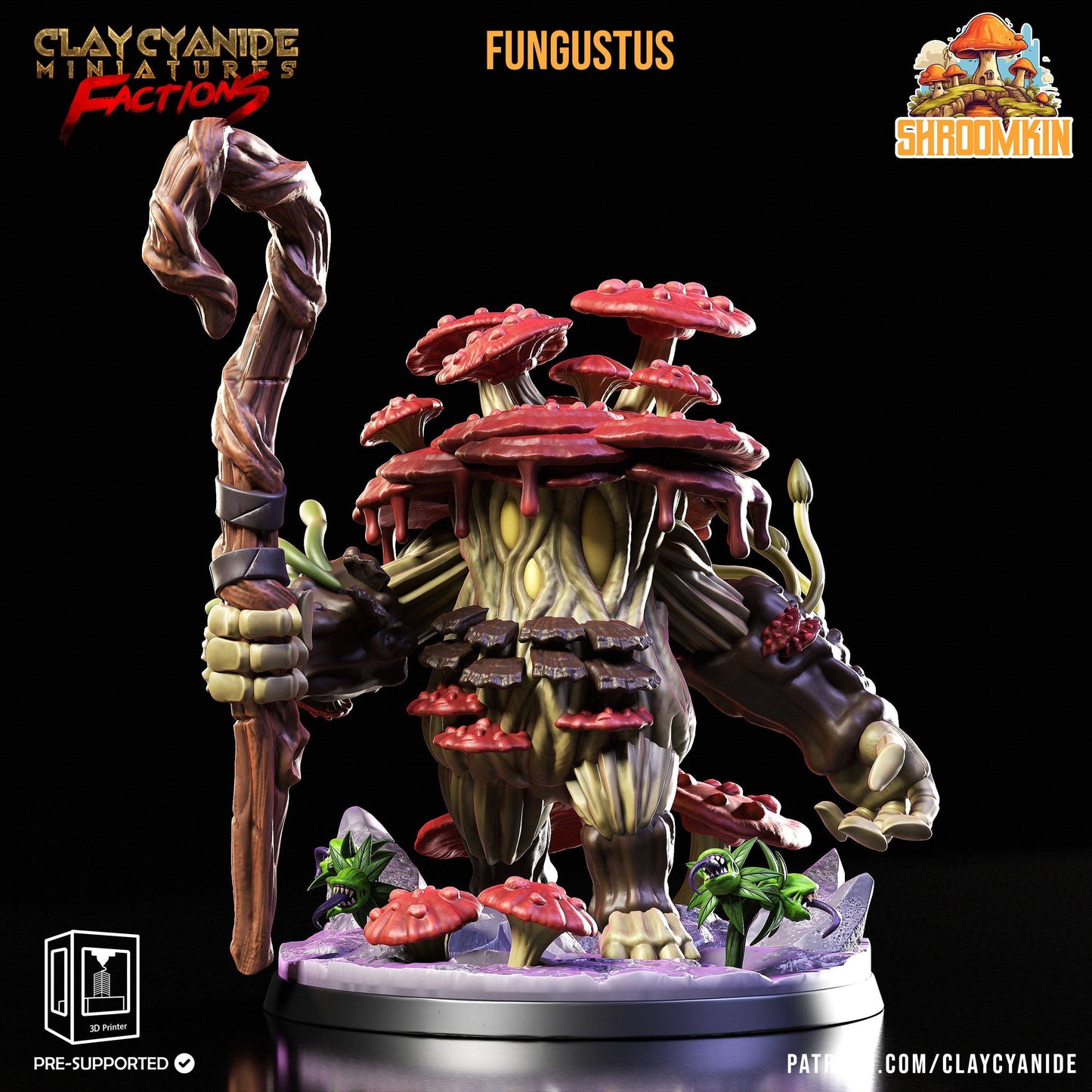 3D Printed Clay Cyanide Shroomkin Factions Tribes 28 32 mm D&D