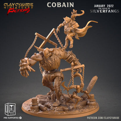 3D Printed Clay Cyanide Silverfangs Guild Werewolf Fox Tribes Factions Ragnarok D&D