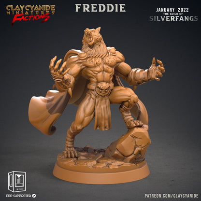3D Printed Clay Cyanide Silverfangs Guild Werewolf Fox Tribes Factions Ragnarok D&D