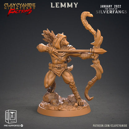 3D Printed Clay Cyanide Silverfangs Guild Werewolf Fox Tribes Factions Ragnarok D&D