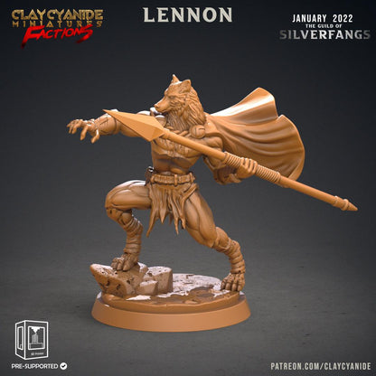 3D Printed Clay Cyanide Silverfangs Guild Werewolf Fox Tribes Factions Ragnarok D&D