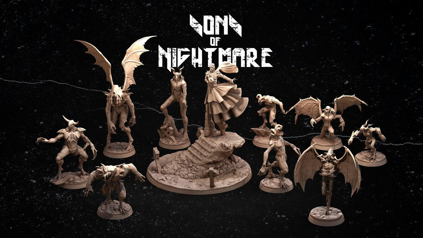 3D Printed Clay Cyanide Sons of Nightmare Tribes Factions Ragnarok D&D
