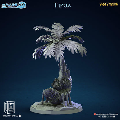 3D Printed Clay Cyanide Tipua Tree and Shell Set Maori Mythos 28mm-32mm Ragnarok D&D
