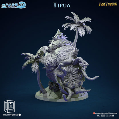 3D Printed Clay Cyanide Tipua Tree and Shell Set Maori Mythos 28mm-32mm Ragnarok D&D