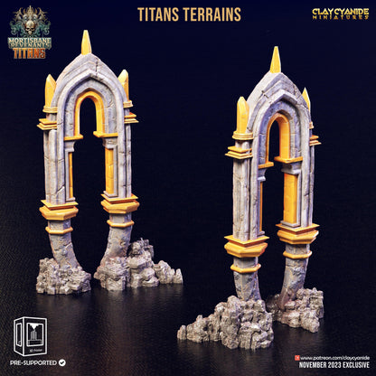 3D Printed Clay Cyanide Titan Terrain Set Mortisbane Titans Set 28 32 mm D&D