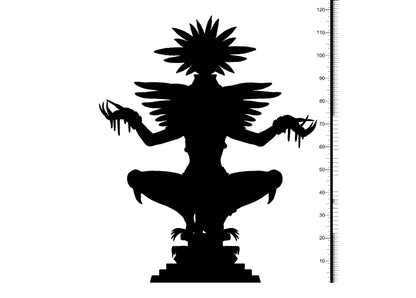 3D Printed Clay Cyanide Tlaltecuhtli Pantheon of Aztecs Ragnarok D&D