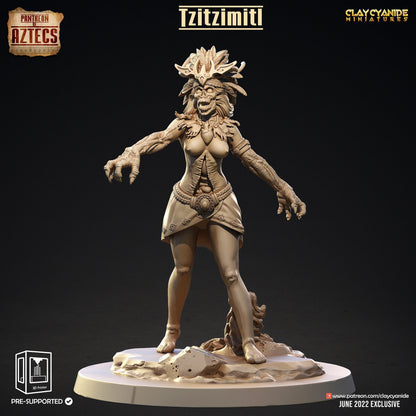 3D Printed Clay Cyanide Tzitzimitl Set Pantheon of Aztecs Ragnarok D&D