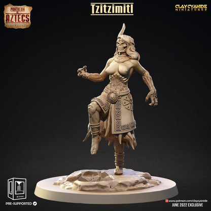 3D Printed Clay Cyanide Tzitzimitl Set Pantheon of Aztecs Ragnarok D&D