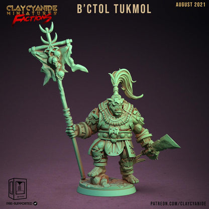 3D Printed Clay Cyanide Ugok Warlords Orks Tribes Factions Ragnarok D&D