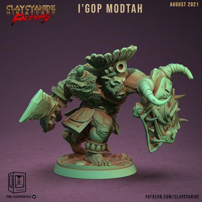 3D Printed Clay Cyanide Ugok Warlords Orks Tribes Factions Ragnarok D&D