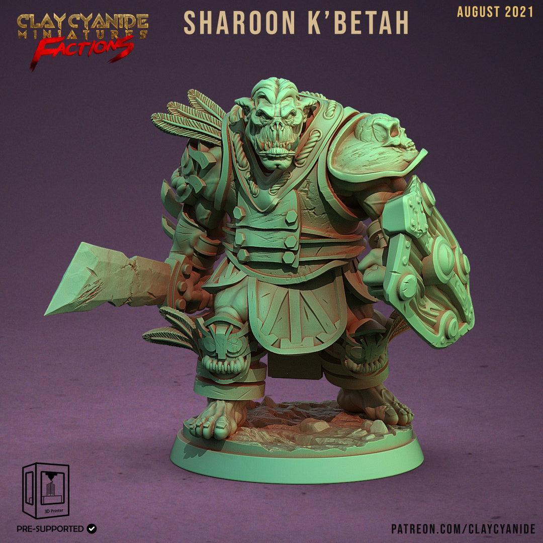 3D Printed Clay Cyanide Ugok Warlords Orks Tribes Factions Ragnarok D&D