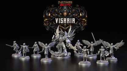 3D Printed Clay Cyanide Visarian Nobles Factions Ragnarok D&D
