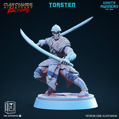 3D Printed Clay Cyanide White Runners Factions Tribes Ragnarok D&D
