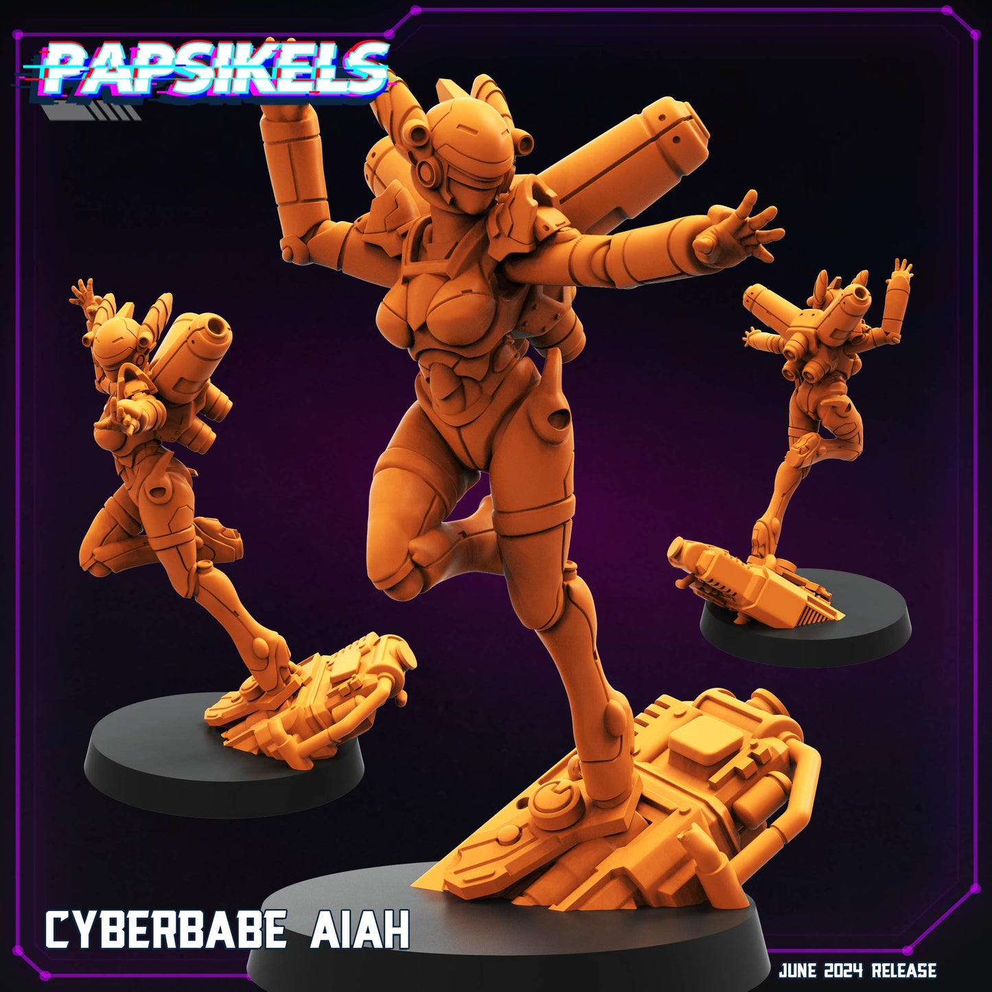 3D Printed Cyberbabe Set JUNE 2024 TRIBES - CYBERPUNK 28mm 32mm