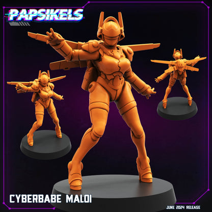 3D Printed Cyberbabe Set JUNE 2024 TRIBES - CYBERPUNK 28mm 32mm