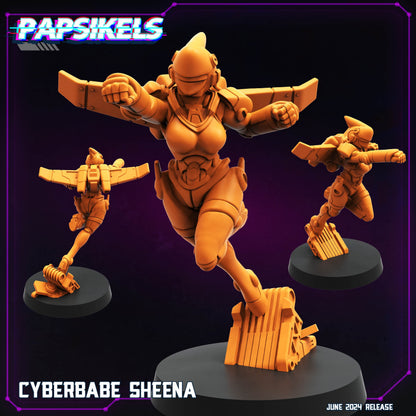 3D Printed Cyberbabe Set JUNE 2024 TRIBES - CYBERPUNK 28mm 32mm