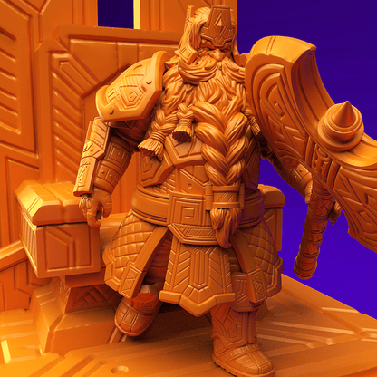 3D Printed Dwarf’s Army Nafarrate - Dwarf Throne Mimic Set 28mm 32mm Ragnarok D&D