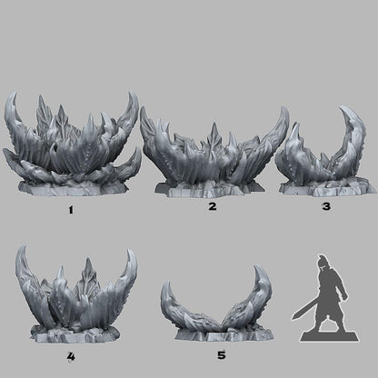 3D Printed Fantastic Plants and Rocks Alien Flowers 28mm - 32mm D&D Wargaming