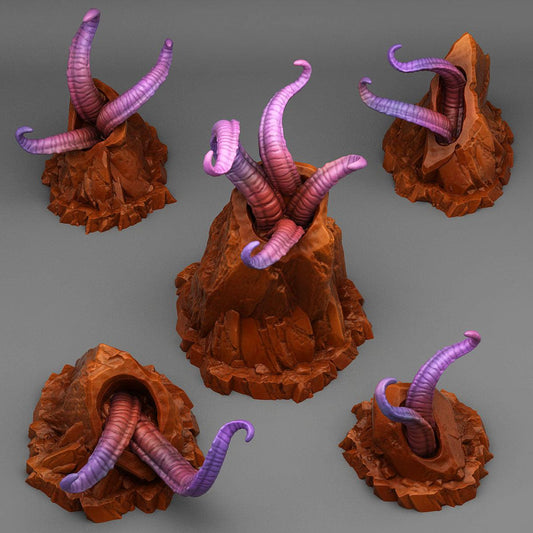 3D Printed Fantastic Plants and Rocks Alien Mars Stones 28mm - 32mm D&D Wargaming