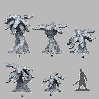 3D Printed Fantastic Plants and Rocks Alien Palms 28mm - 32mm D&D Wargaming