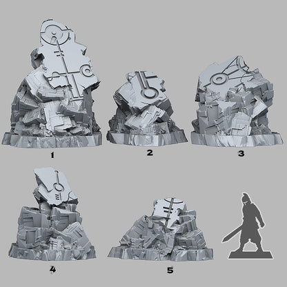 3D Printed Fantastic Plants and Rocks Alien Ruins 28mm - 32mm D&D Wargaming