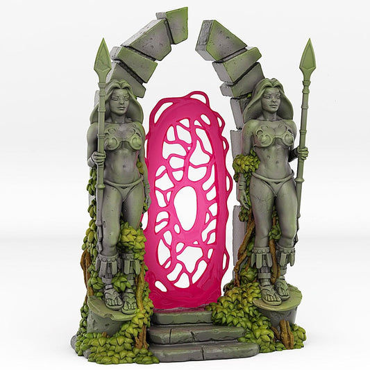 3D Printed Fantastic Plants and Rocks Amazone Portal With Its Lianas Effect 28 32 mm Wargaming DnD